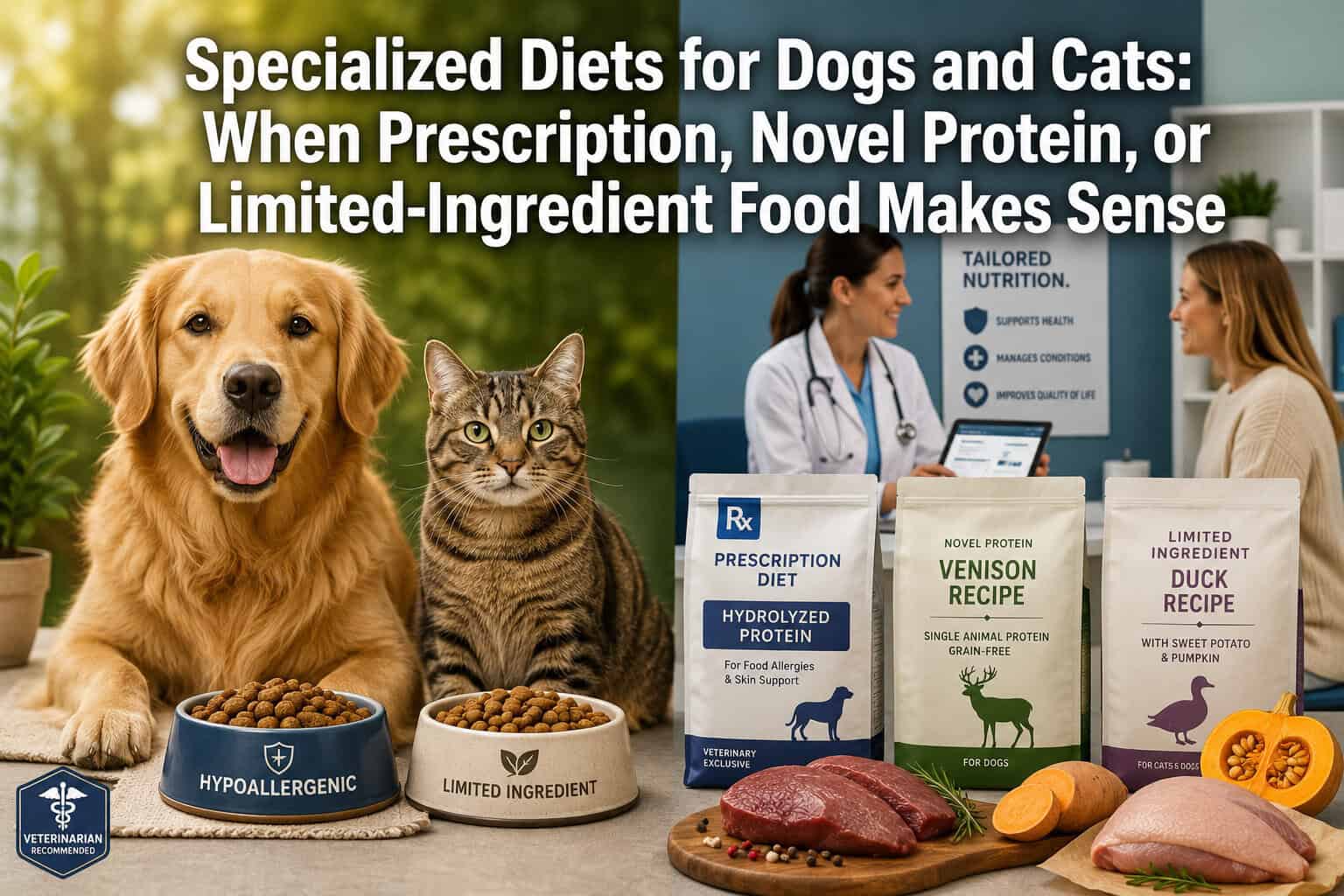 Specialized Diets for Dogs and Cats: When Prescription, Novel Protein, or Limited-Ingredient Food Makes Sense