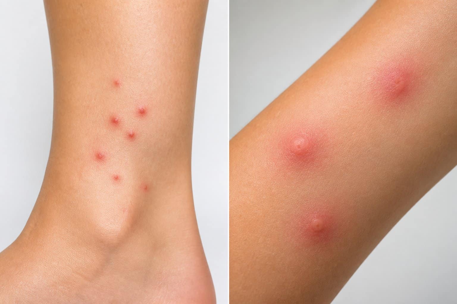 Flea Bites vs. Mosquito Bites: How to Tell the Difference Flea Bites vs. Mosquito Bites: How to Tell the Difference